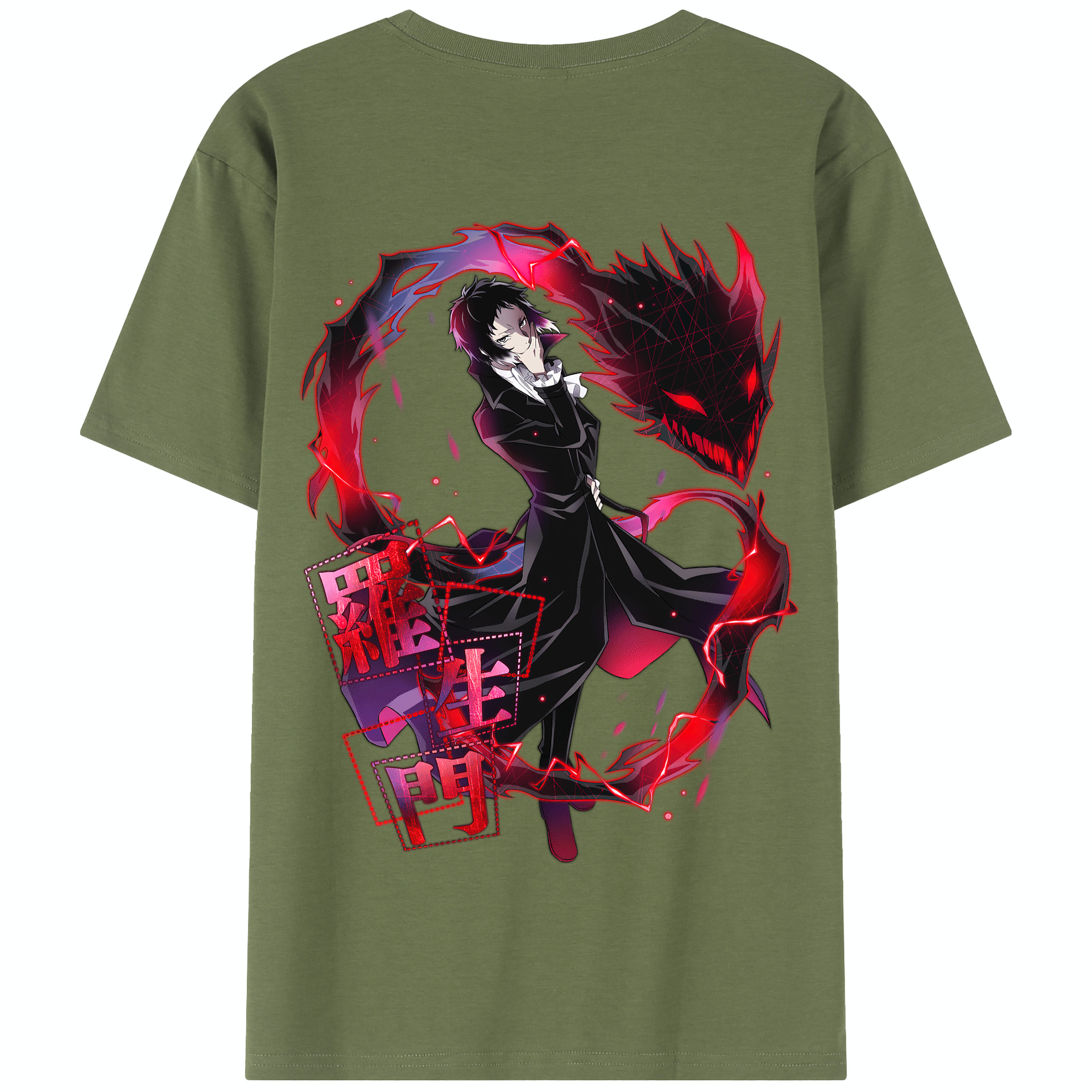（画像用） 文豪ストレイドッグス Bungo Stray Dogs 綿100％半袖Tシャツ（背面プリント）
